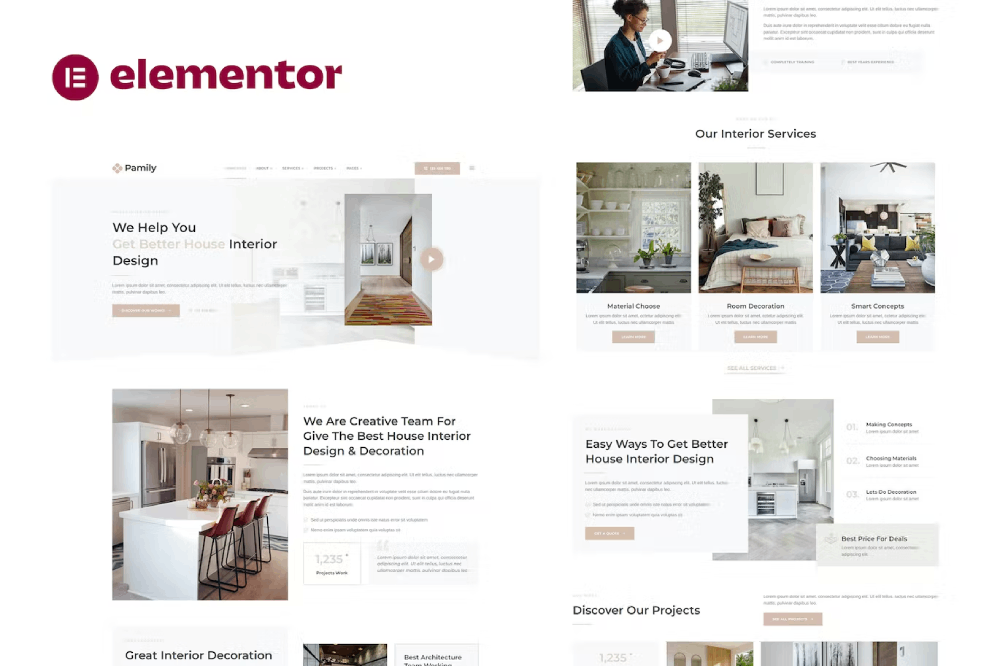 Pamily - House Interior Design Elementor Template Kit 1 Pamily - House Interior Design Elementor Template Kit, Elementor Template Kit, Pamily Elementor Template Kit - Free Download