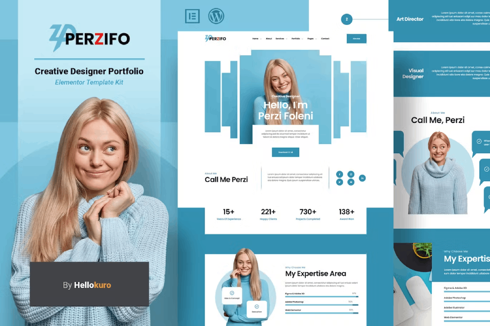 Perzifo - Creative Designer Portfolio Template Kit Elementor Template Kit 1 Perzifo - Creative Designer Portfolio Elementor Template Kit, Elementor Template Kit, Perzifo Elementor Template Kit - Free Download