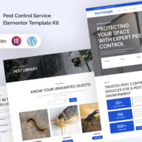 Pestspark - Pest Control Service Elementor Template Kit, Elementor Template Kit, Pestspark Elementor Template Kit - Free Download
