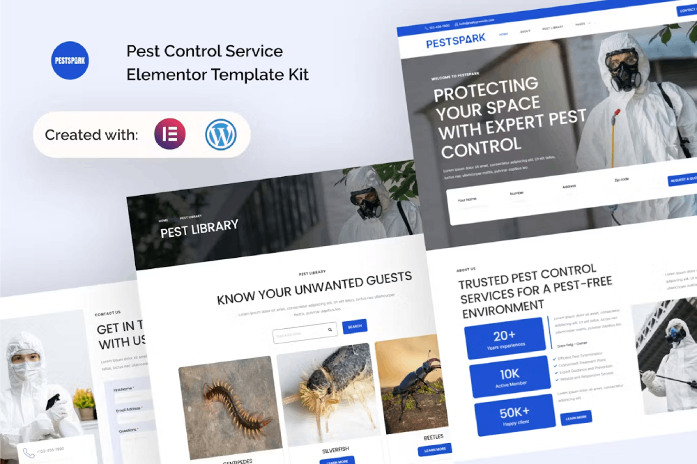 Pestspark - Pest Control Service Elementor Template Kit 1 Pestspark - Pest Control Service Elementor Template Kit, Elementor Template Kit, Pestspark Elementor Template Kit - Free Download