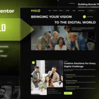 Pixelo - Digital Agency Elementor Template Kit, Elementor Template Kit, Pixelo Elementor Template Kit - Free Download