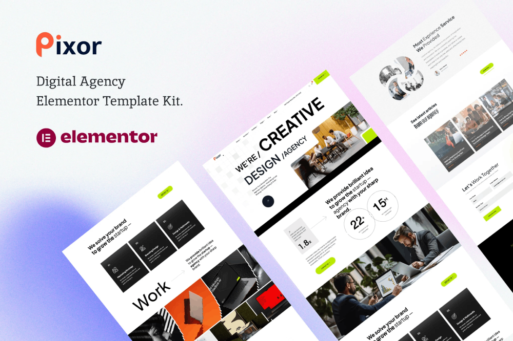 Pixor - Creative Digital Agency Elementor Template Elementor Template Kit 1 Pixor - Creative Digital Agency Elementor Template Elementor Template Kit, Elementor Template Kit, Pixor Elementor Template Kit - Free Download