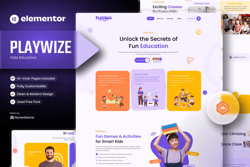 Playwize - Kids Education Elementor Template Kit 1 Playwize - Kids Education Elementor Template Kit, Elementor Template Kit, Playwize Elementor Template Kit - Free Download