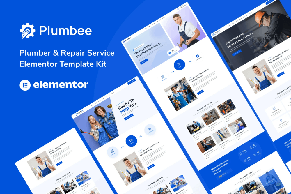 Plumbee - Plumber & Repair Service Elementor Template Kit 1 Plumbee - Plumber & Repair Service Elementor Template Kit, Elementor Template Kit, Plumbee Elementor Template Kit - Free Download