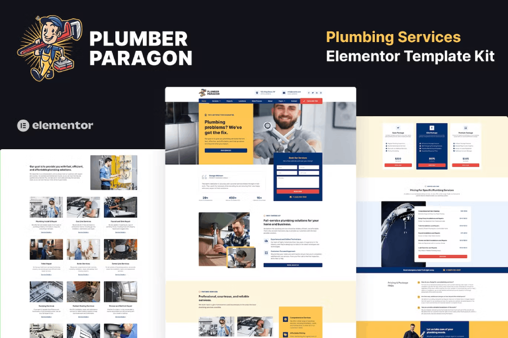 Plumber Paragon - Plumbing Services Elementor Pro Template Kit Elementor Template Kit 1 Plumber Paragon - Plumbing Services Elementor Template Kit, Elementor Template Kit, Plumber Paragon Elementor Template Kit - Free Download
