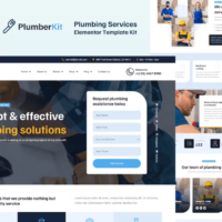 PlumberKit - Plumbing Services Elementor Template Kit, Elementor Template Kit, PlumberKit Elementor Template Kit - Free Download