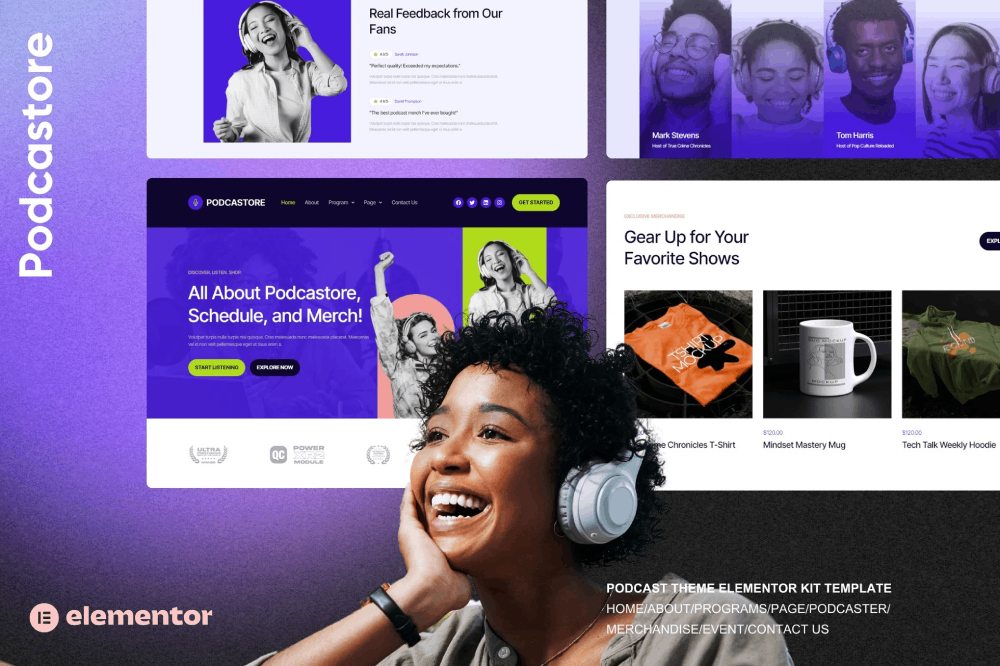 Pocastore - Podcast & Merch Store Elementor Template Kit 1 Pocastore - Podcast & Merch Store Elementor Template Kit, Elementor Template Kit, Pocastore Elementor Template Kit - Free Download