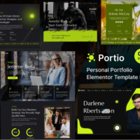 Portio – Portfolio Elementor Template Kit, Elementor Template Kit, Portio Elementor Template Kit - Free Download