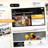 Renov - Renovation & Plumbing Elementor Template Kit, Elementor Template Kit, Renov Elementor Template Kit - Free Download