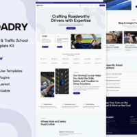 Roadry - Driving Course & Traffic School Elementor Template Kit, Elementor Template Kit, Roadry Elementor Template Kit - Free Download