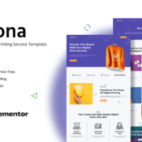 Rona - Digital Printing Service Template Kits Elementor Template Kit, Elementor Template Kit, Rona Elementor Template Kit - Free Download