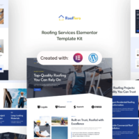 Rooffero - Roofing Services Elementor Template Kit, Elementor Template Kit, Rooffero Elementor Template Kit - Free Download