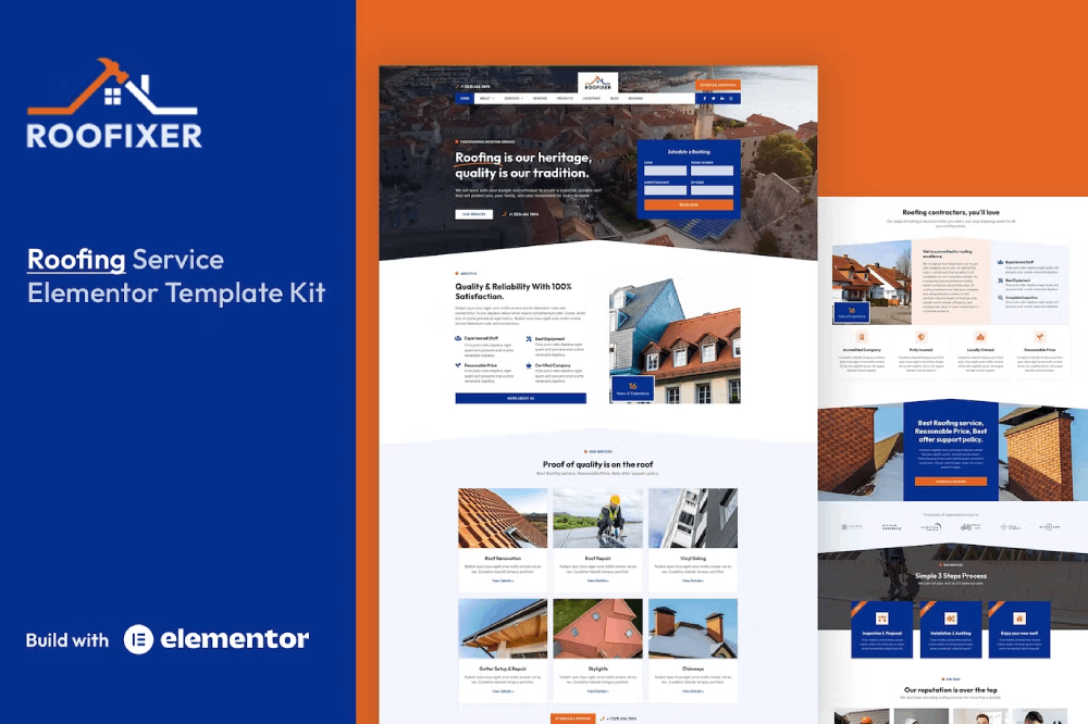 Roofixer - Roofing Services Elementor Pro Template Kit Elementor Template Kit 1 Roofixer - Roofing Services Elementor Template Kit, Elementor Template Kit, Roofixer Elementor Template Kit - Free Download