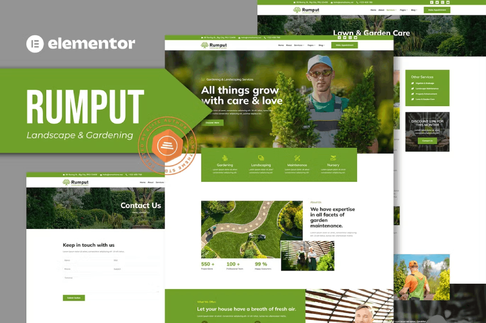 Rumput - Landscape & Gardening Services Elementor Template Kit 1 Rumput - Landscape & Gardening Services Elementor Template Kit, Elementor Template Kit, Rumput Elementor Template Kit - Free Download