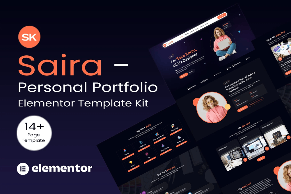 Saira - Personal Portfolio Elementor Template Kit 1 Saira - Personal Portfolio Elementor Template Kit, Elementor Template Kit, Saira Elementor Template Kit - Free Download