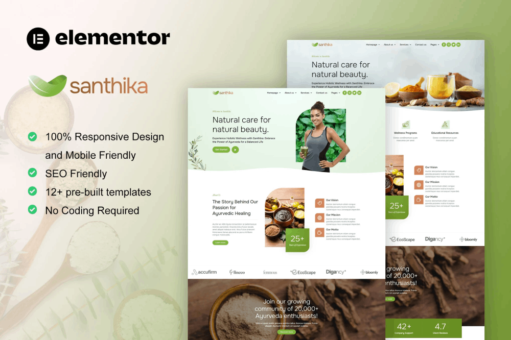 Santhika - Template kit for Ayurveda Services Elementor Template Kit 1 Santhika - Template kit for Ayurveda Services Elementor Template Kit, Elementor Template Kit, Santhika Elementor Template Kit - Free Download