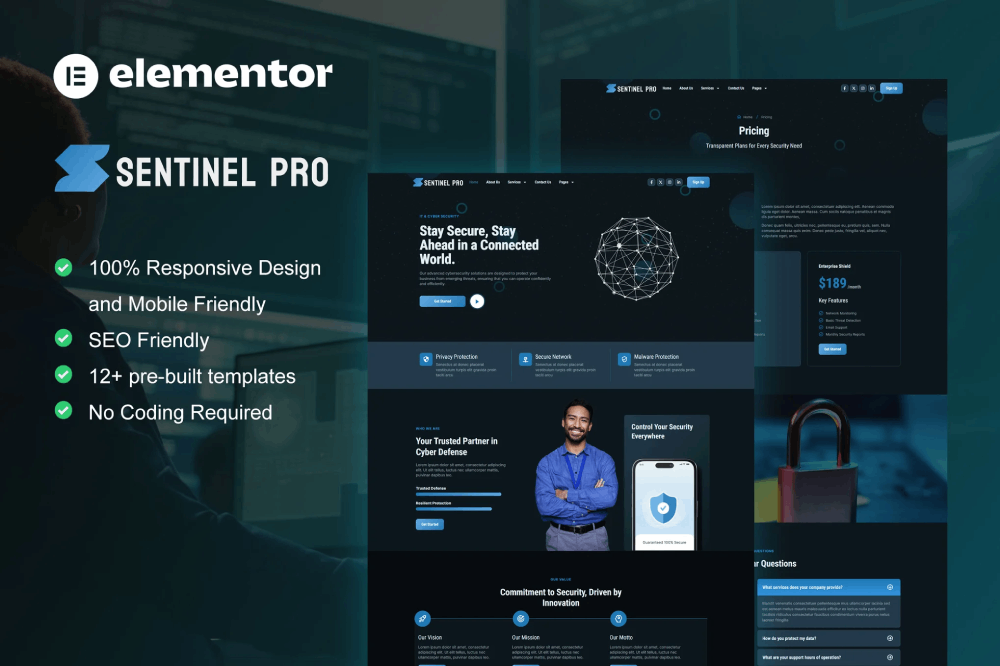 SentinelPro - Template Kit for IT & Cyber Security Elementor Template Kit 1 SentinelPro - Template Kit for IT & Cyber Security Elementor Template Kit, Elementor Template Kit, SentinelPro Elementor Template Kit - Free Download