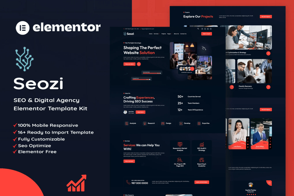 Seozi - SEO & Digital Marketing Agency Elementor Template Kit 1 Seozi - SEO & Digital Marketing Agency Elementor Template Kit Cover