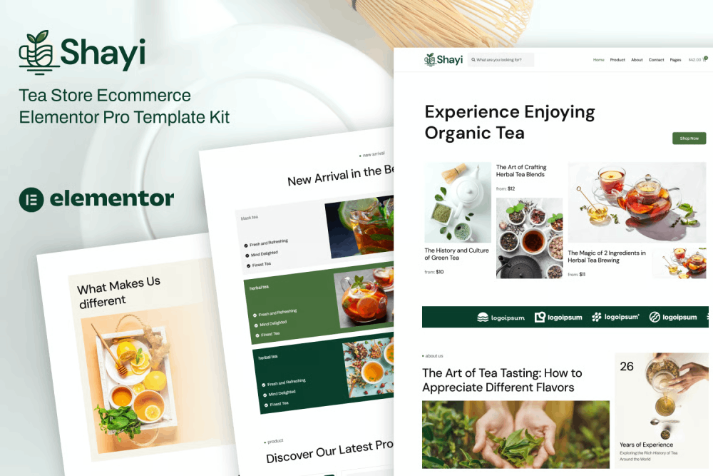 Shayi - Tea Store Ecommerce Elementor Pro Template Kit Elementor Template Kit 1 Shayi - Tea Store Ecommerce Elementor Template Kit, Elementor Template Kit, Shayi Elementor Template Kit - Free Download