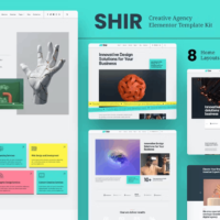 Shir - Creative Agency & Portfolio Elementor Template Kit, Elementor Template Kit, Shir Elementor Template Kit - Free Download