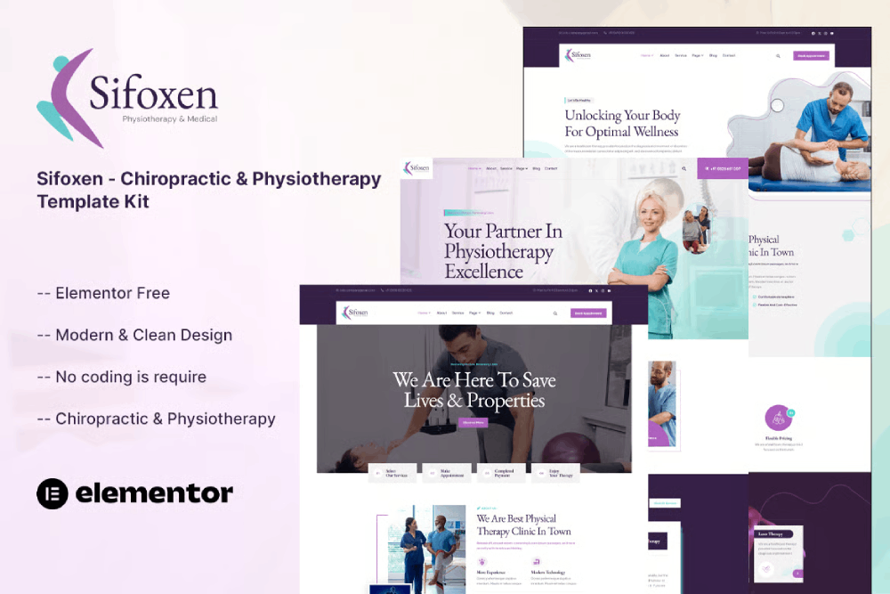 Sifoxen - Chiropractic & Physiotherapy Elementor Template Kit 1 Sifoxen - Chiropractic & Physiotherapy Elementor Template Kit, Elementor Template Kit, Sifoxen Elementor Template Kit - Free Download