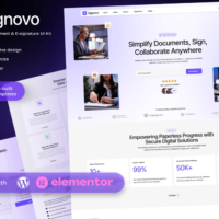 Signovo - Document Management & E-signature Elementor Template Kit, Elementor Template Kit, Signovo Elementor Template Kit - Free Download