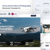 Skydrone Drone Aerial Video & Photography Elementor Template Kit, Elementor Template Kit, Skydrone Elementor Template Kit - Free Download