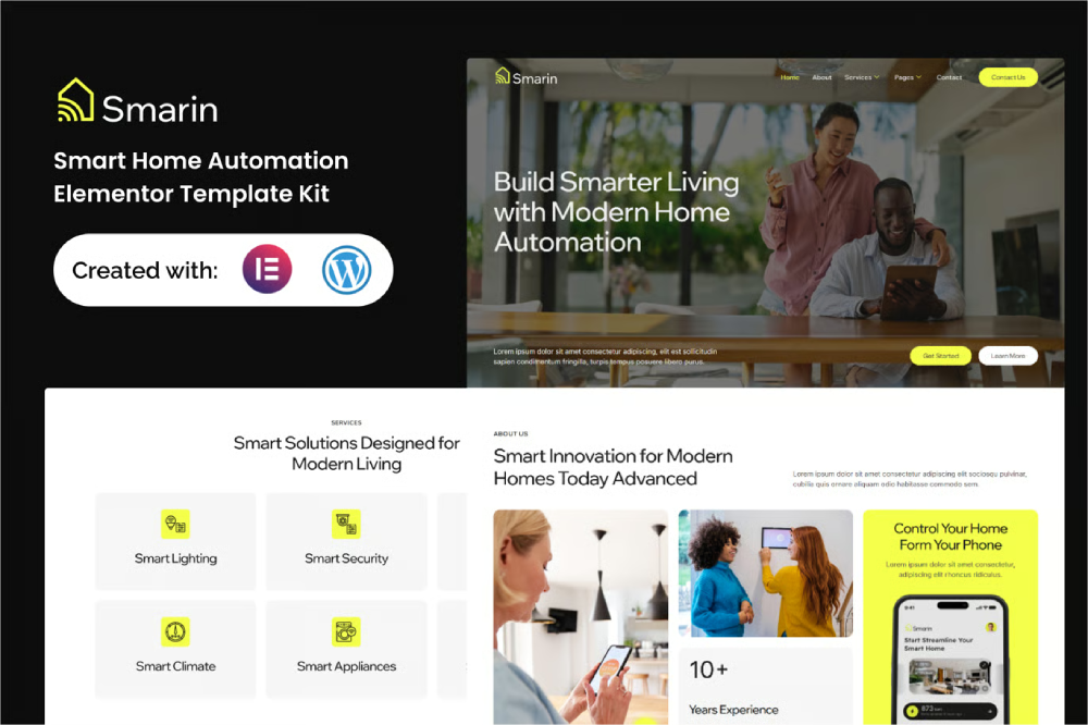 Smarin - Smart Home Automation Elementor Template Kit 1 Smarin - Smart Home Automation Elementor Template Kit Cover