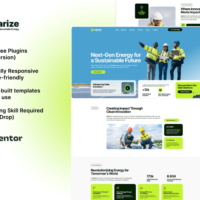 Solarize - Solar & Green Renewable Energy Elementor Template Kit, Elementor Template Kit, Solarize Elementor Template Kit - Free Download