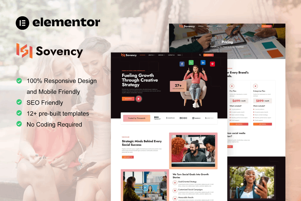 Sovency - Template Kit for Social Media Agency Elementor Template Kit 1 Sovency - Template Kit for Social Media Agency Elementor Template Kit, Elementor Template Kit, Sovency Elementor Template Kit - Free Download