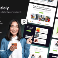 Soziely - Social Media Agency & Digital Marketing Elementor Template Kit, Elementor Template Kit, Soziely Elementor Template Kit - Free Download