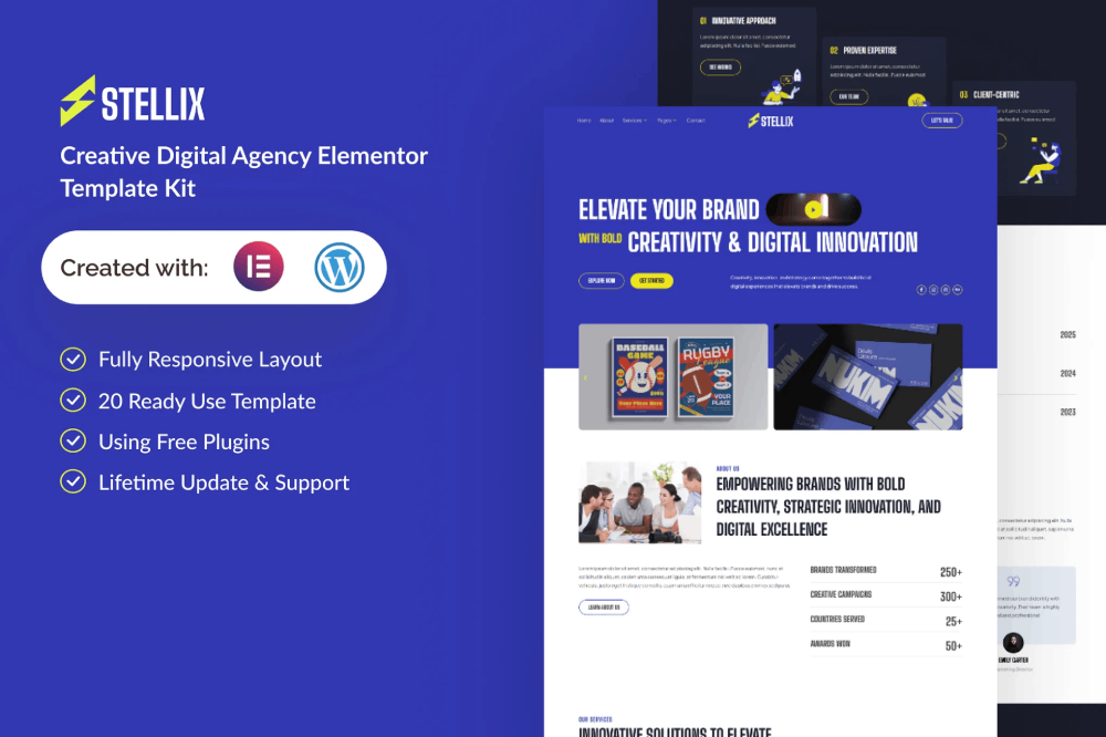 Stellix - Creative Digital Agency Elementor Template Kit 1 Stellix - Creative Digital Agency Elementor Template Kit, Elementor Template Kit, Stellix Elementor Template Kit - Free Download
