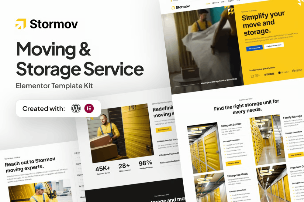 Stormov - Moving & Storage Service Elementor Template Kit 1 Stormov - Moving & Storage Service Elementor Template Kit Cover