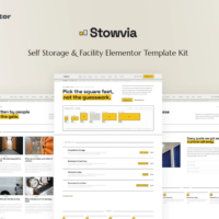 Stowvia - Self Storage & Facility Elementor Template Kit, Elementor Template Kit, Stowvia Elementor Template Kit - Free Download