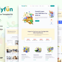 Studyfun - Course Elementor Template Kit, Elementor Template Kit, Studyfun Elementor Template Kit - Free Download