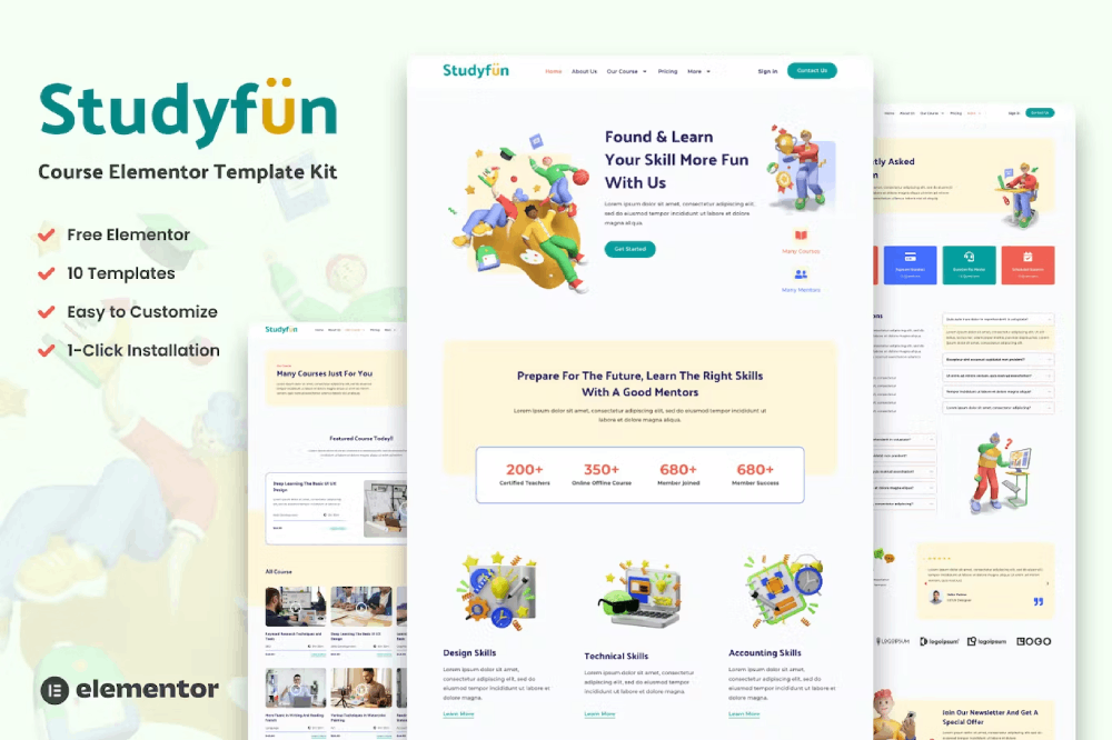 Studyfun - Course Elementor Template Kit 1 Studyfun - Course Elementor Template Kit, Elementor Template Kit, Studyfun Elementor Template Kit - Free Download