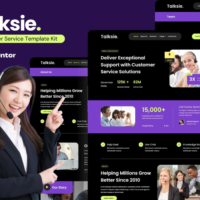 Talksie - Customer Service Elementor Template Kit, Elementor Template Kit, Talksie Elementor Template Kit - Free Download