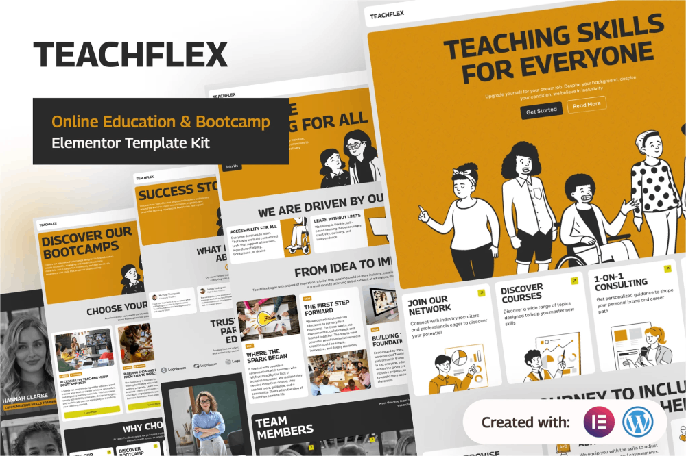 Teachflex - Online Education & Bootcamp Elementor Template kit Elementor Template Kit 1 Teachflex - Online Education & Bootcamp Elementor Template Kit, Elementor Template Kit, Teachflex Elementor Template Kit - Free Download