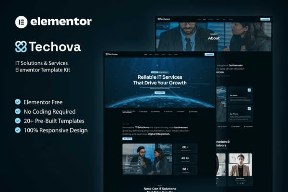 Techova – IT Solutions & Services Elementor Template Kit 1 Techova – IT Solutions & Services Elementor Template Kit, Elementor Template Kit, Techova Elementor Template Kit - Free Download