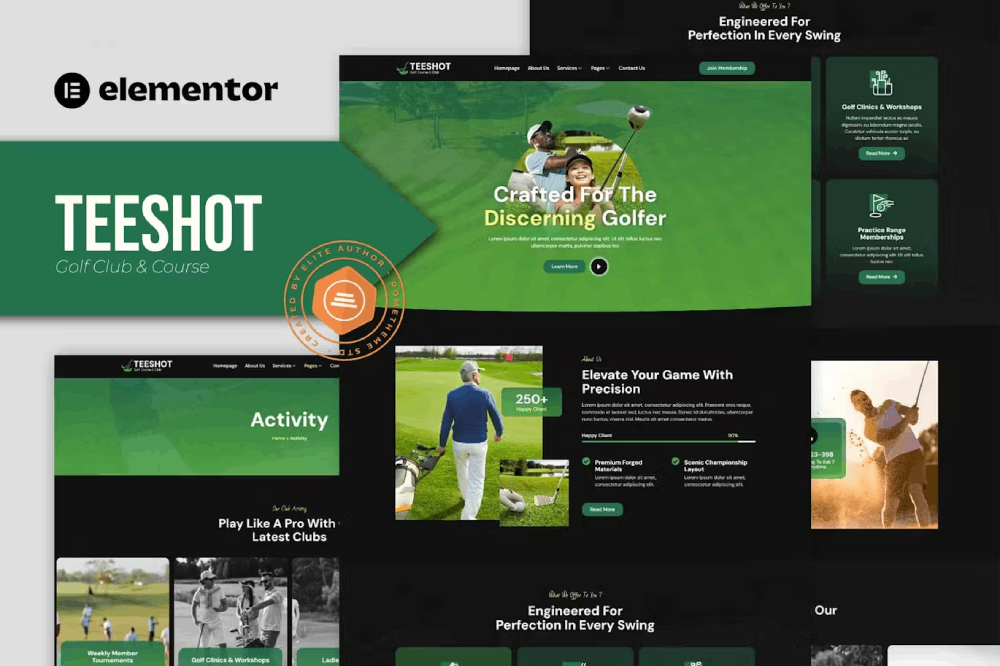 Teeshot - Golf Club & Course Elementor Template Kit 1 Teeshot - Golf Club & Course Elementor Template Kit, Elementor Template Kit, Teeshot Elementor Template Kit - Free Download