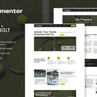 Tennisly - Tennis School & Sports Club Elementor Template Kit, Elementor Template Kit, Tennisly Elementor Template Kit - Free Download