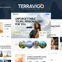 TerraviGo - Travel & Tour Agency Elementor Template kit Elementor Template Kit Cover