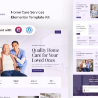 Theycare - Home Care Services Elementor Template Kit, Elementor Template Kit, Theycare Elementor Template Kit - Free Download
