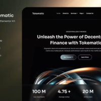 Tokematic - Crypto Business Elementor Template Kit, Elementor Template Kit, Tokematic Elementor Template Kit - Free Download