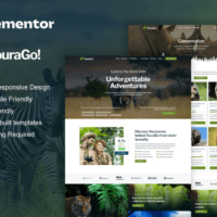 TouraGo - Safari & Zoo Elementor Pro Template Kit Elementor Template Kit Cover