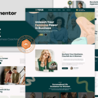 Tove - Feminine Business Coaching Elementor Template Kit, Elementor Template Kit, Tove Elementor Template Kit - Free Download