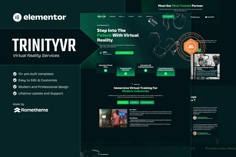TrinityVR - Virtual Reality Services Elementor Template Kit 1 TrinityVR - Virtual Reality Services Elementor Template Kit, Elementor Template Kit, TrinityVR Elementor Template Kit - Free Download