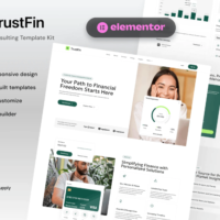 TrustFin - Financial Consulting Pro Elementor Template Kit, Elementor Template Kit, TrustFin Elementor Template Kit - Free Download