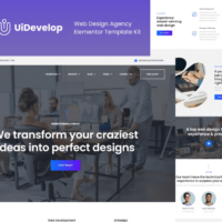 Ui Develop - Web Design Agency Elementor Template Kit, Elementor Template Kit, Ui Develop Elementor Template Kit - Free Download