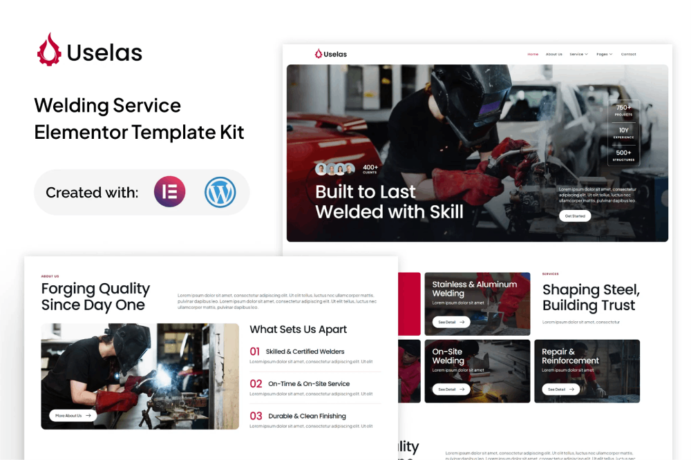 Uselas - Welding Service Elementor Template Kit 1 Uselas - Welding Service Elementor Template Kit, Elementor Template Kit, Uselas Elementor Template Kit - Free Download